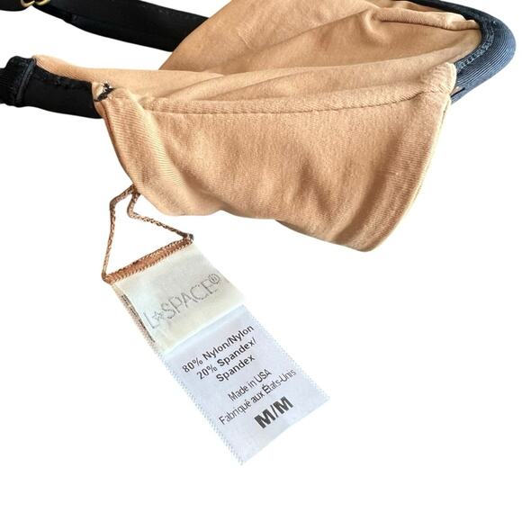 L*Space Women’s Nico Tan Bikini Top Black V Wiring Size Medium - Picture 4 of 10